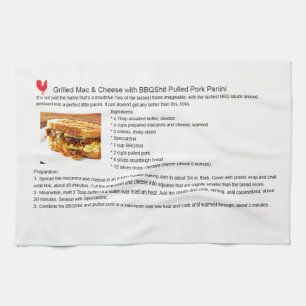Pork Mac Cheese Panini Tea Towel