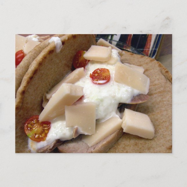 Pork pita sandwich postcard (Front)