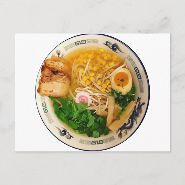 Pork Ramen Noodle Soup Postcard (Front)