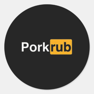 Pork Rub - Hub Pun Bbq Grill Masters Joke Classic Round Sticker