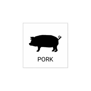 Pork Wedding Meal Choice Rubber Stamp