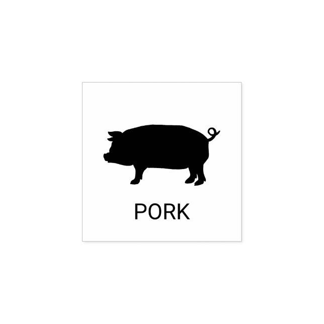 Pork Wedding Meal Choice Rubber Stamp (Imprint)