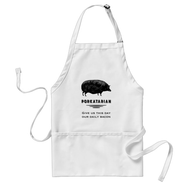 Porkatarian - Give Us Our Daily Bacon Standard Apron (Front)