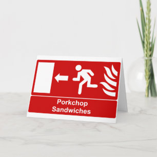 Porkchop Sandwiches Card