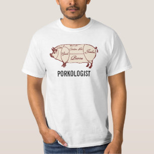 Porkologist Pork Meat Cuts Diagram Chart Shirt