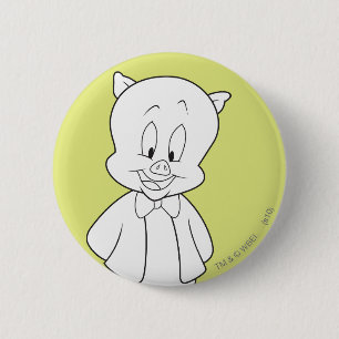 Porky Hello Friend 6 Cm Round Badge