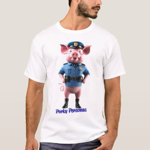 Porky Personas fun pig characters T-Shirt