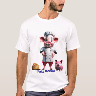 Porky Personas fun pig characters T-Shirt