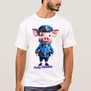 Porky Personas fun pig characters T-Shirt