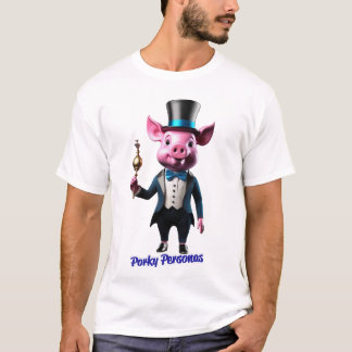 Porky Personas funny Pig characters. Magician T-Shirt