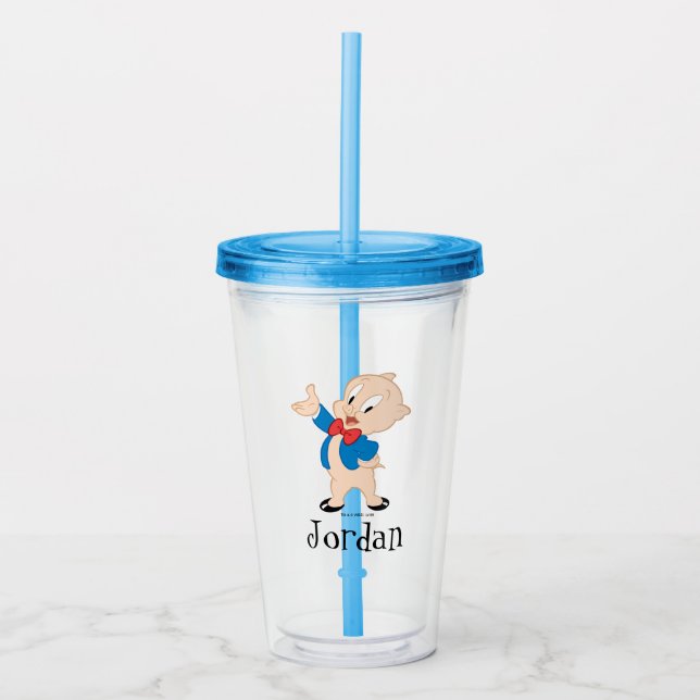 Porky Pig | Classic Pose Acrylic Tumbler (Front)