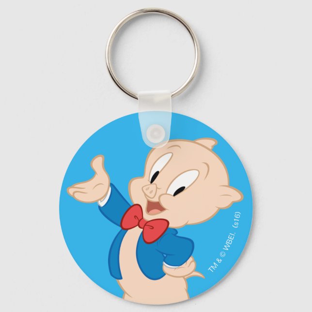 Porky Pig | Classic Pose Key Ring (Front)