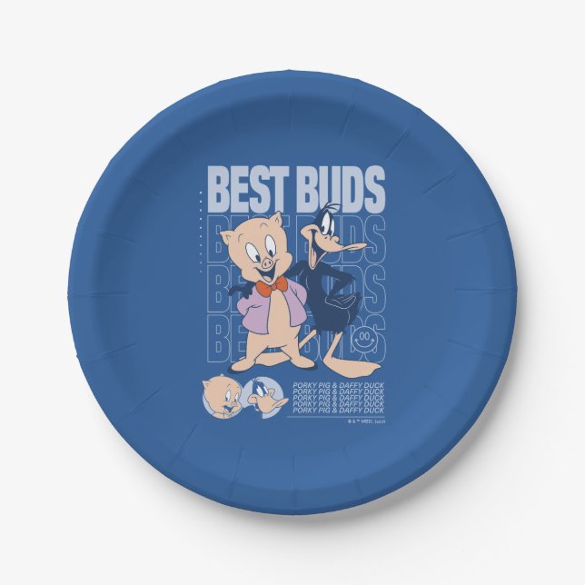 Porky Pig & DAFFY DUCK™ Best Buds Paper Plate (Front)