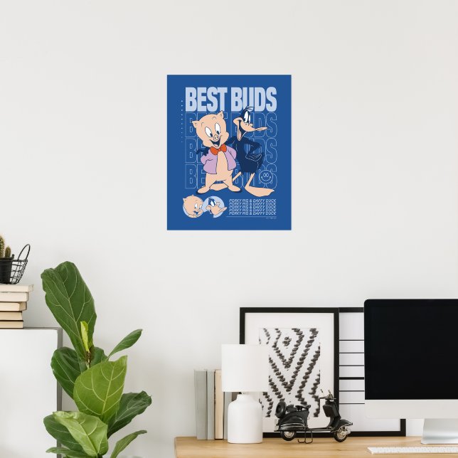 Porky Pig & DAFFY DUCK™ Best Buds Poster (Home Office)