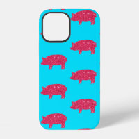 Porky Pig Silhouette Pink Glitter Girly Farm
