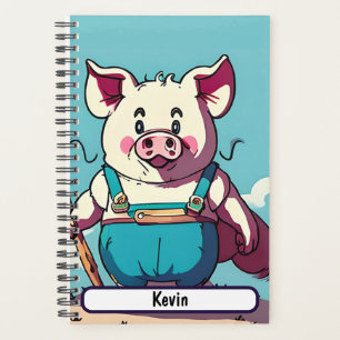Porky the Farmer Planner With Customisable Nametag