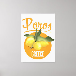 Poros Greece travel poster Art Print