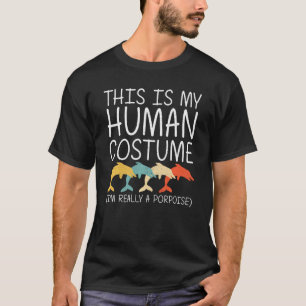Porpoise Halloween Human Costume Fish Marine Easy T-Shirt