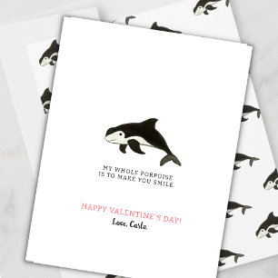 Porpoise Valentine Holiday Card