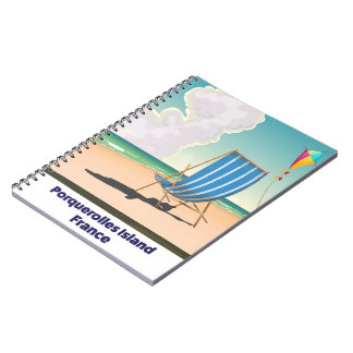 Porquerolles Island France travel poster Notebook