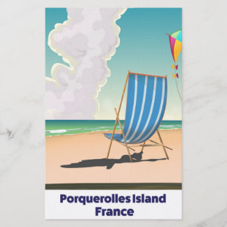 Porquerolles Island France travel poster Stationery