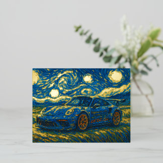 Porsche 911 GT3 RS Foil Holiday Postcard