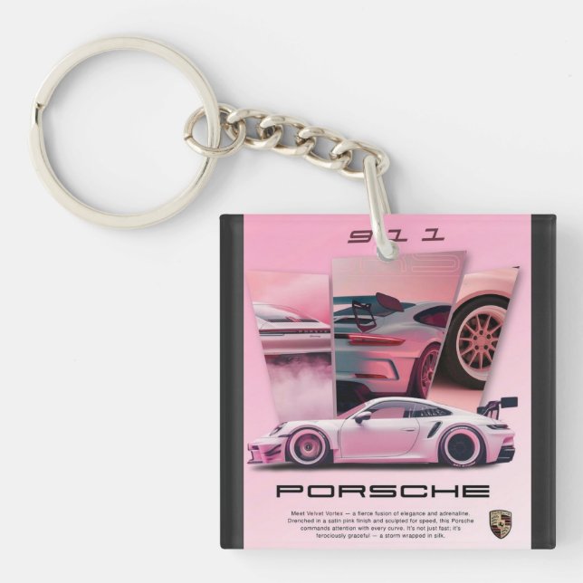 Porsche acrylic keychain for modern men/women (Front)
