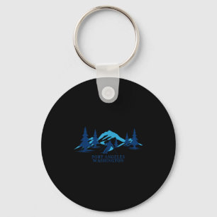 Port angeles washington ski resort skiing skier key ring