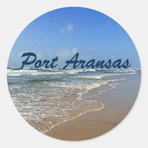 Port Aransas Beach Texas Coast Classic Round Sticker