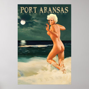 Port Aransas Mustang Island Texas Travel Poster