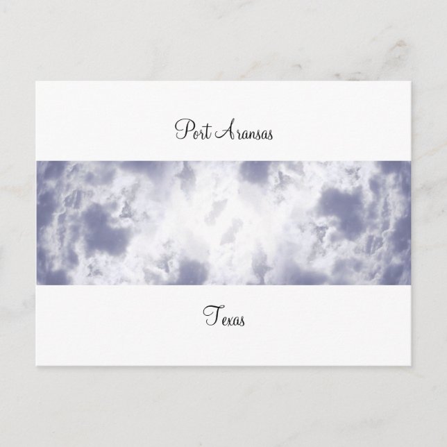 Port Aransas (Panoramic) Clouds #2 Postcard (Front)