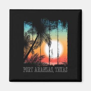 Port Aransas Texas Beach Palms Vacation Surf Sundo Magnet