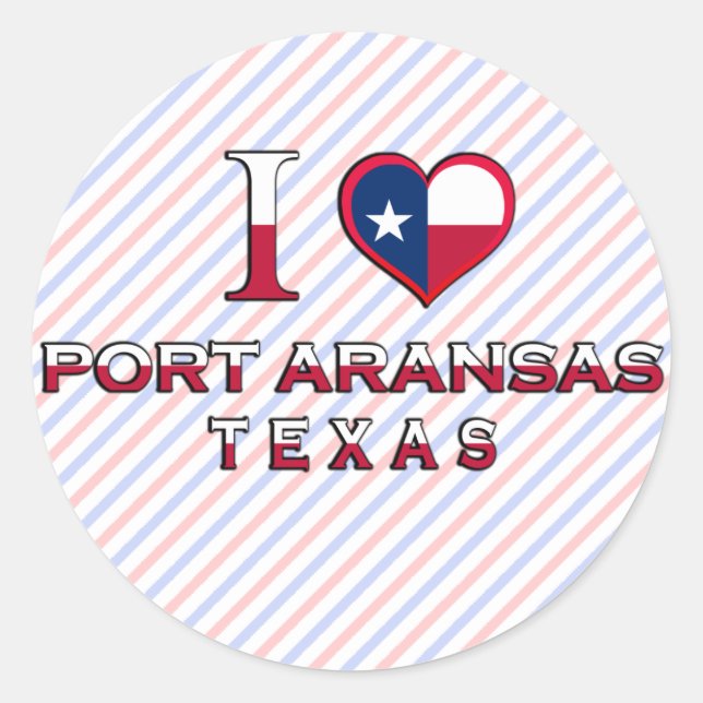 Port Aransas, Texas Classic Round Sticker (Front)