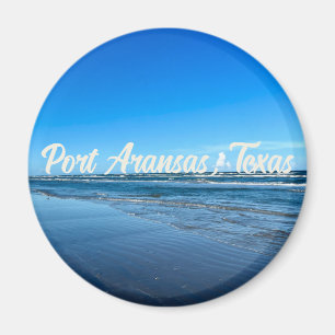 Port Aransas Texas Coast Ocean Waves Photography Magnet