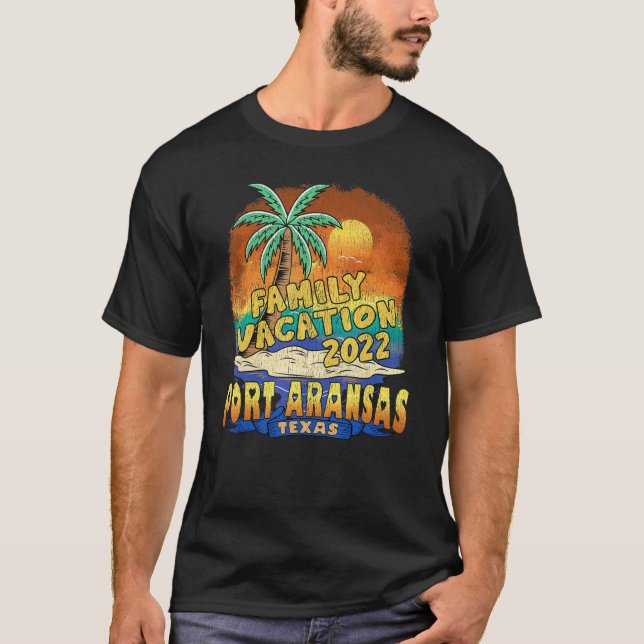 Port Aransas Texas Family Vacation 2022 Beach Souv T-Shirt (Front)