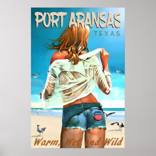 Port Aransas Texas New Original Daisy Dukes Shorts Poster