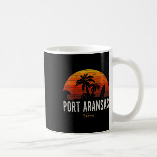 Port Aransas Tx Texas Beach Palms Vacation Surf Su Coffee Mug