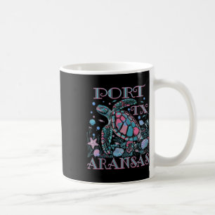 Port Aransas Tx Turtle Lover Colorful Beach Souven Coffee Mug