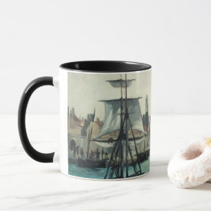 Port at Calais by Manet, Vintage Impressionism Art Mug