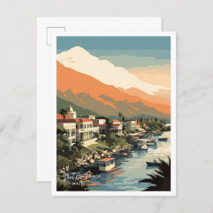 Port au Prince Haiti Travel Place illustration Postcard