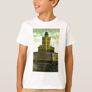 Port Austin Michigan Lighthouse Greetings From T-Shirt