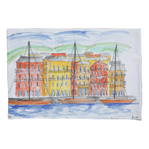 Port, Bastia Corsica, France Pillowcase