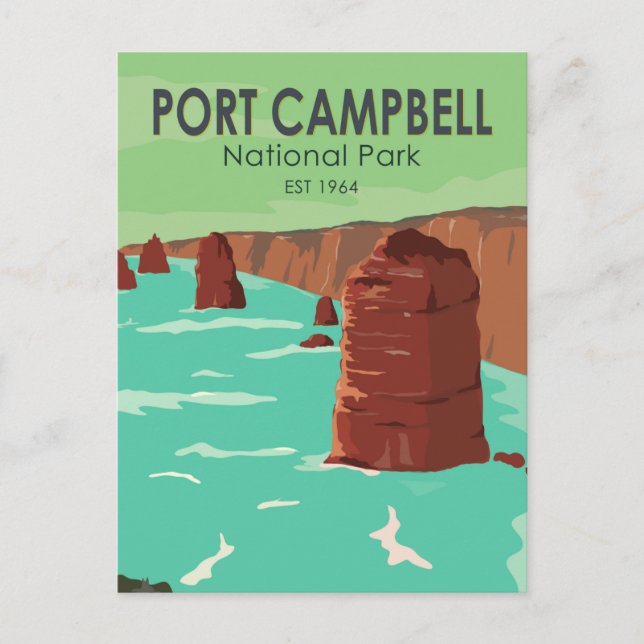 Port Campbell National Park Australia Vintage Postcard (Front)