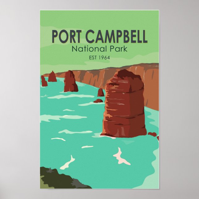 Port Campbell National Park Australia Vintage  Poster (Front)