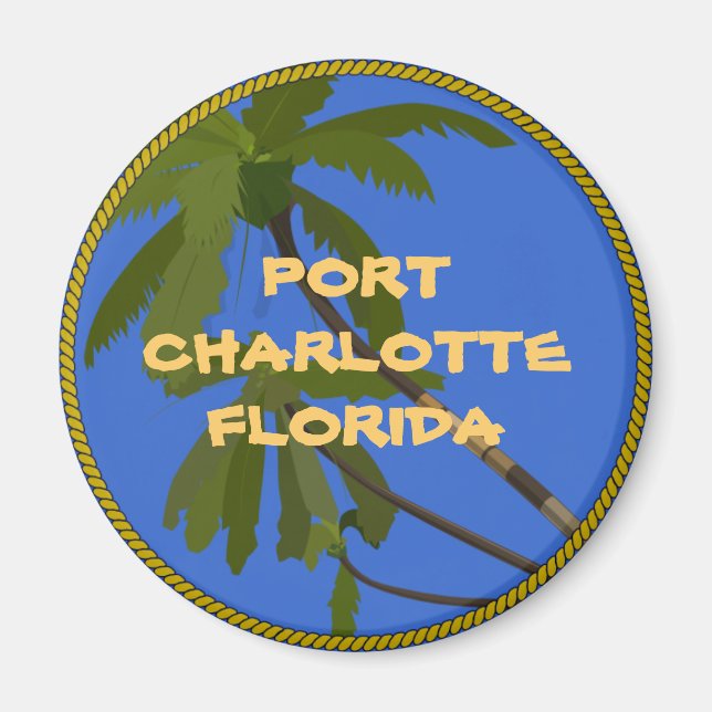 Port Charlotte Florida refrigerator magnet (Front)