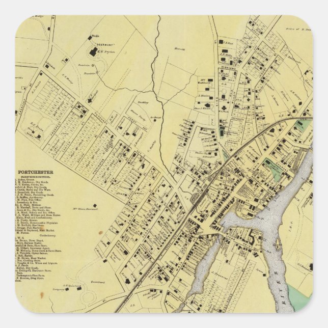 Port Chester, NY Square Sticker (Front)