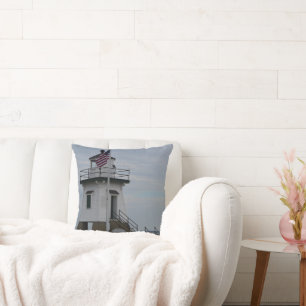 Port Clinton Lighthouse picture created as a  Cushion