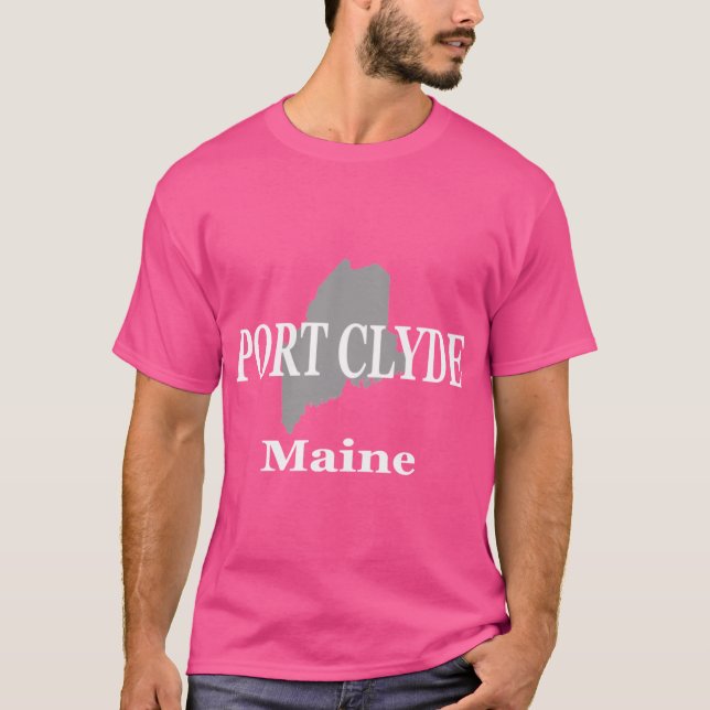Port Clyde Maine State City and Town Pride T-Shirt (Front)
