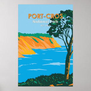 Port - Cros National Park France Vintage Poster