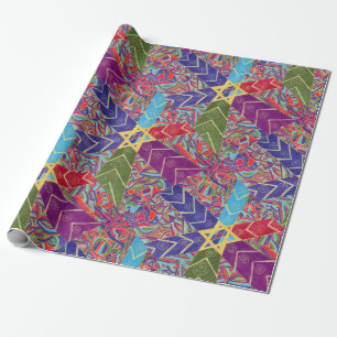 Port Dahlia Hanukkah wrapping paper